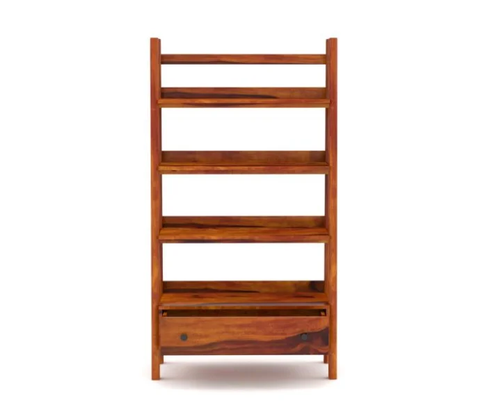 Timberline Premium Solid Sheesham Wood Open Display Bookshelf Unit - Image 4