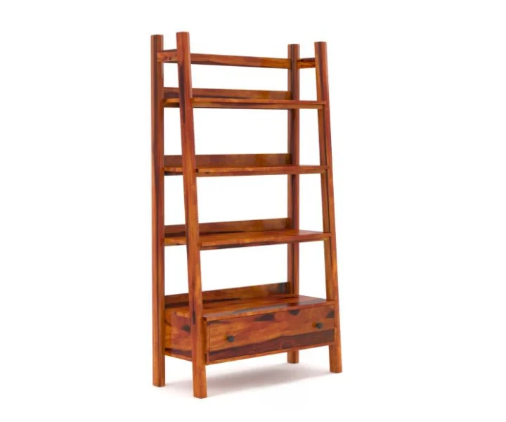 Timberline Premium Solid Sheesham Wood Open Display Bookshelf Unit - Image 5