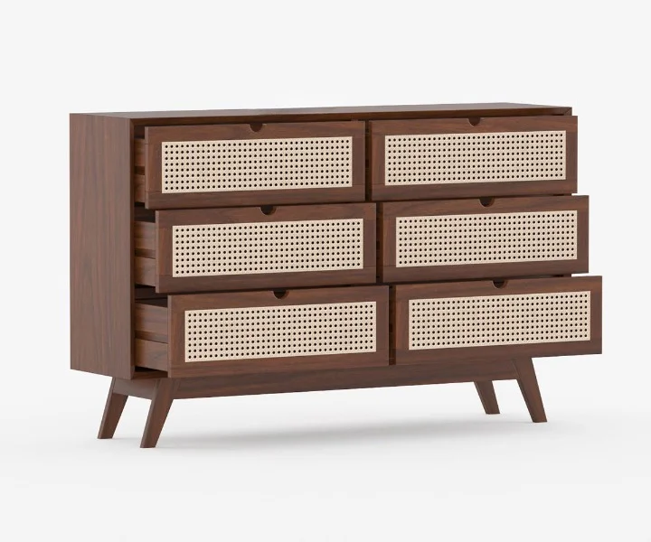 Timberline Solid Sheesham Wood Storage Cabinet in Provincial Teak Finish - Image 6
