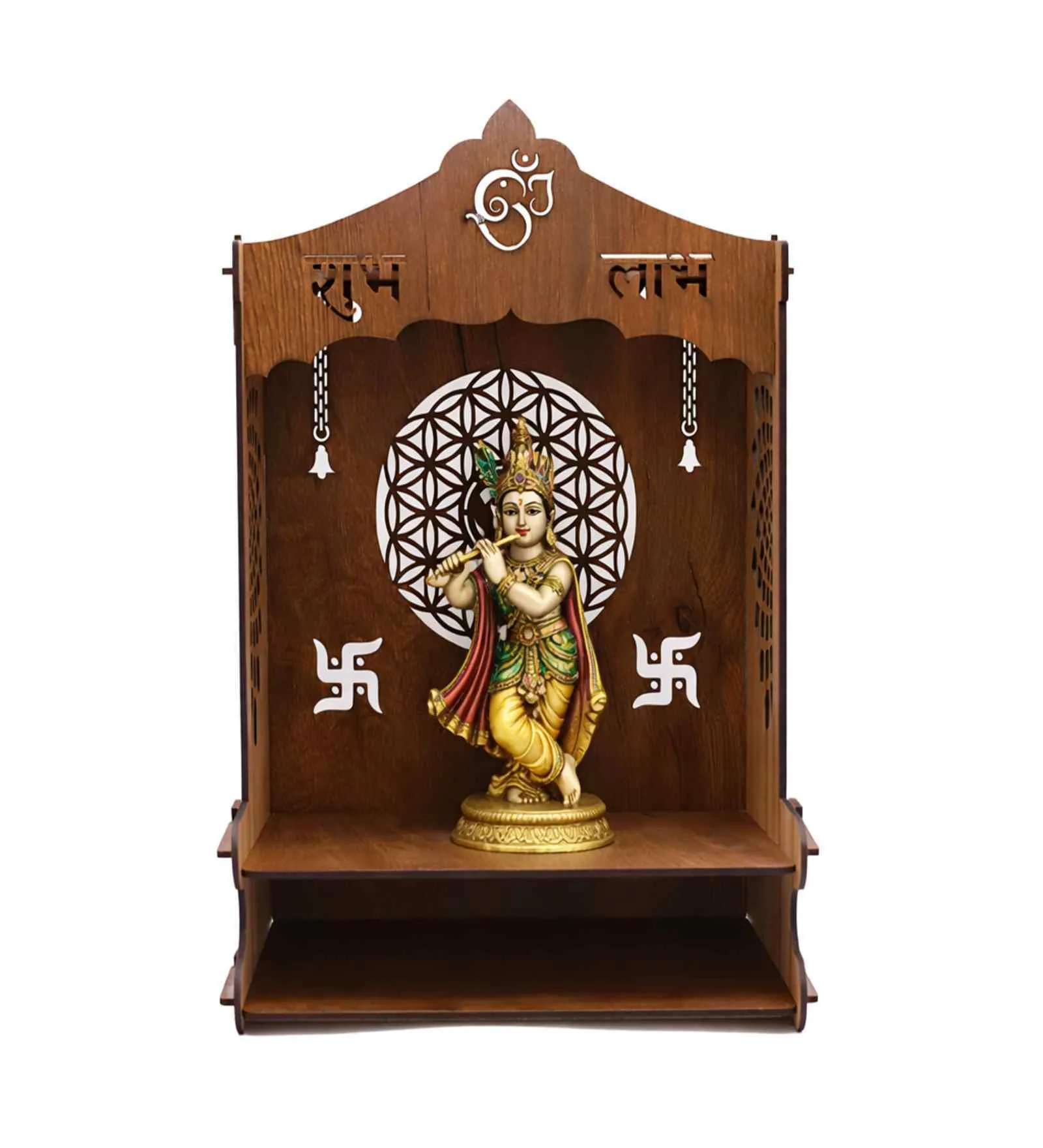 Timeless Devotion Luxury Sheesham Wood Temple Cabinet for Modern Homes - Image 2