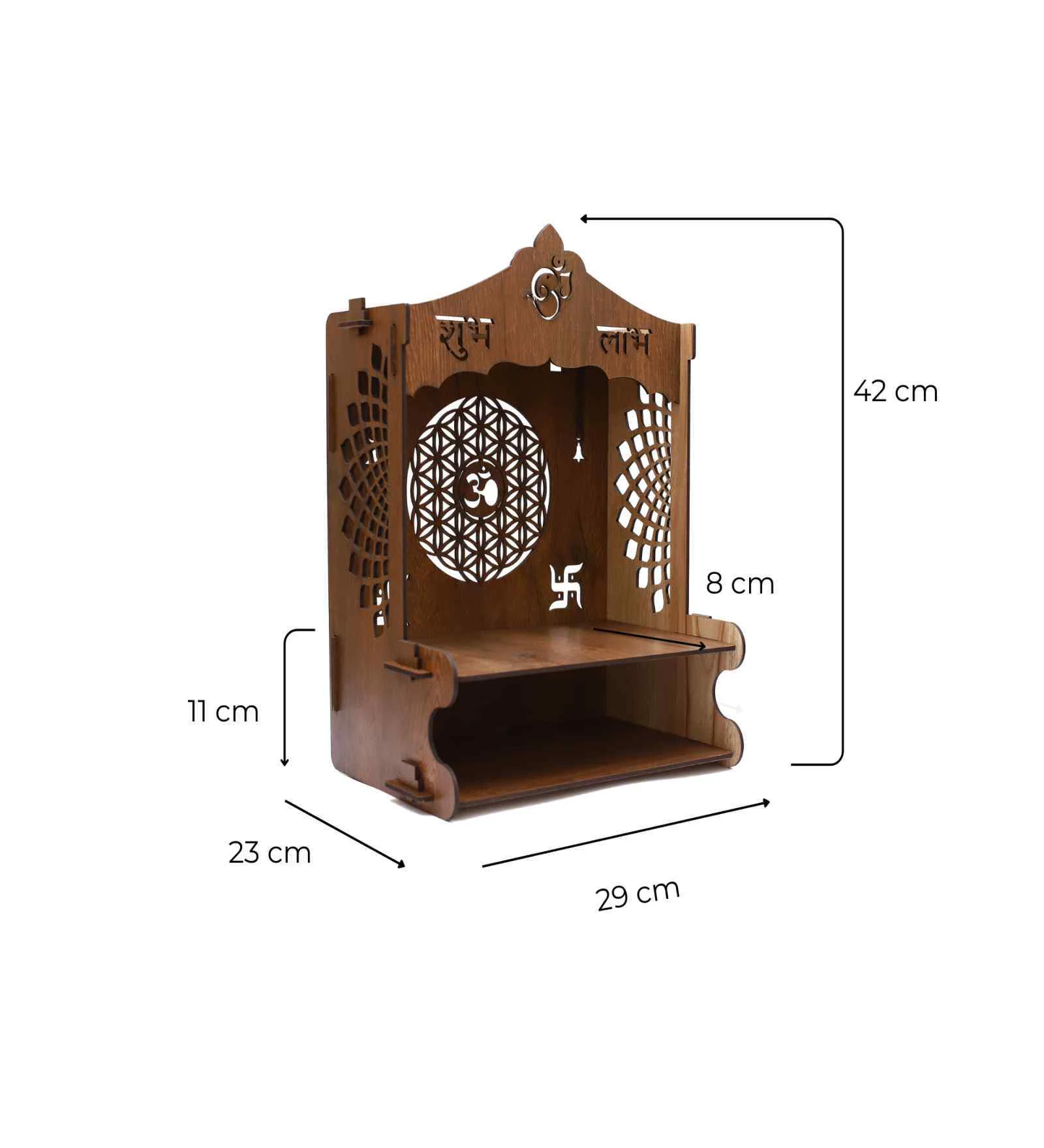 Timeless Devotion Luxury Sheesham Wood Temple Cabinet for Modern Homes - Image 5