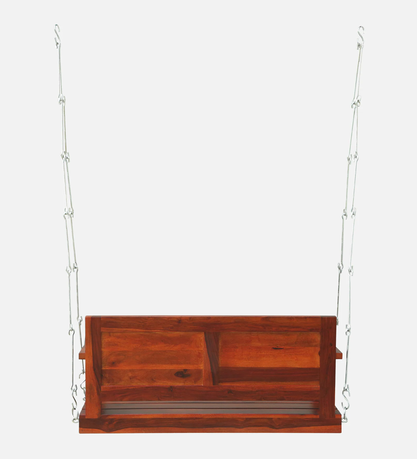 Tivora Handcrafted Wooden Swing with Plush Cushioned Seating - Image 5