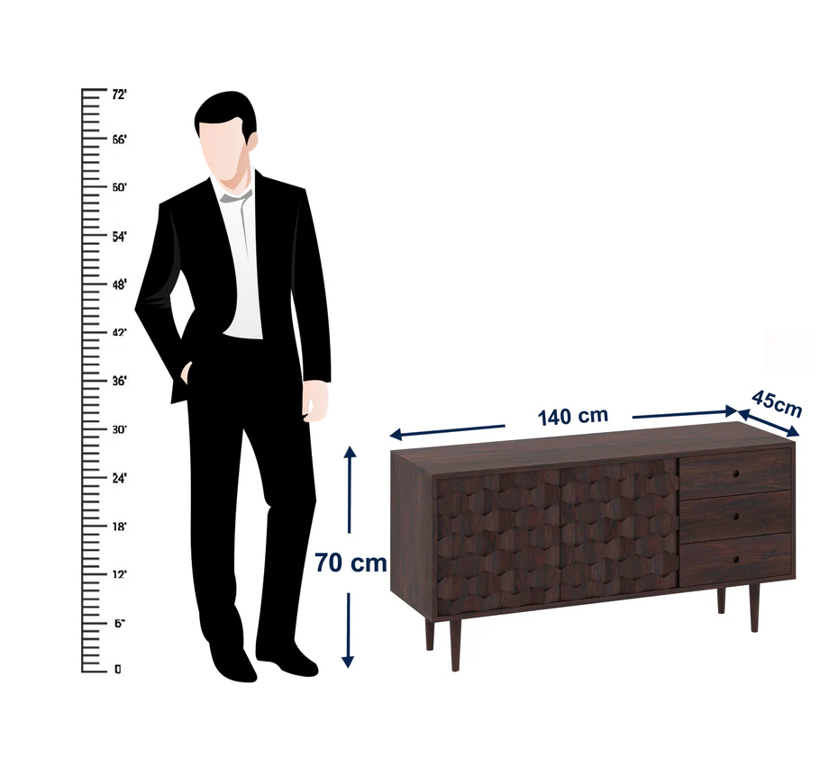 Traditional Premium Wooden Side Board with Elegant Storage Design. - Image 7