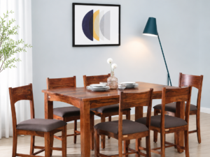 Treviso Premium Solid Sheesham Wood 6 Seater Dining Set