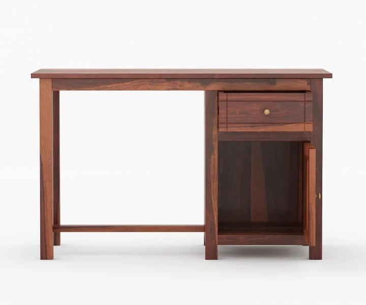 Urban Crest Solid Wood Study Table in Rich Honey Oak Finish - Image 4