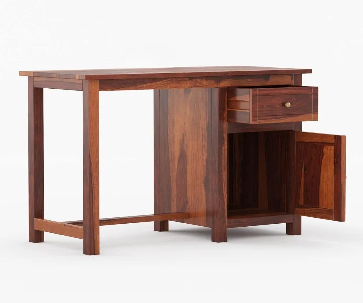 Urban Crest Solid Wood Study Table in Rich Honey Oak Finish - Image 5