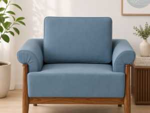 Urban Luxury Sheesham Wood Single Seater Sofa for Stylish Living Rooms