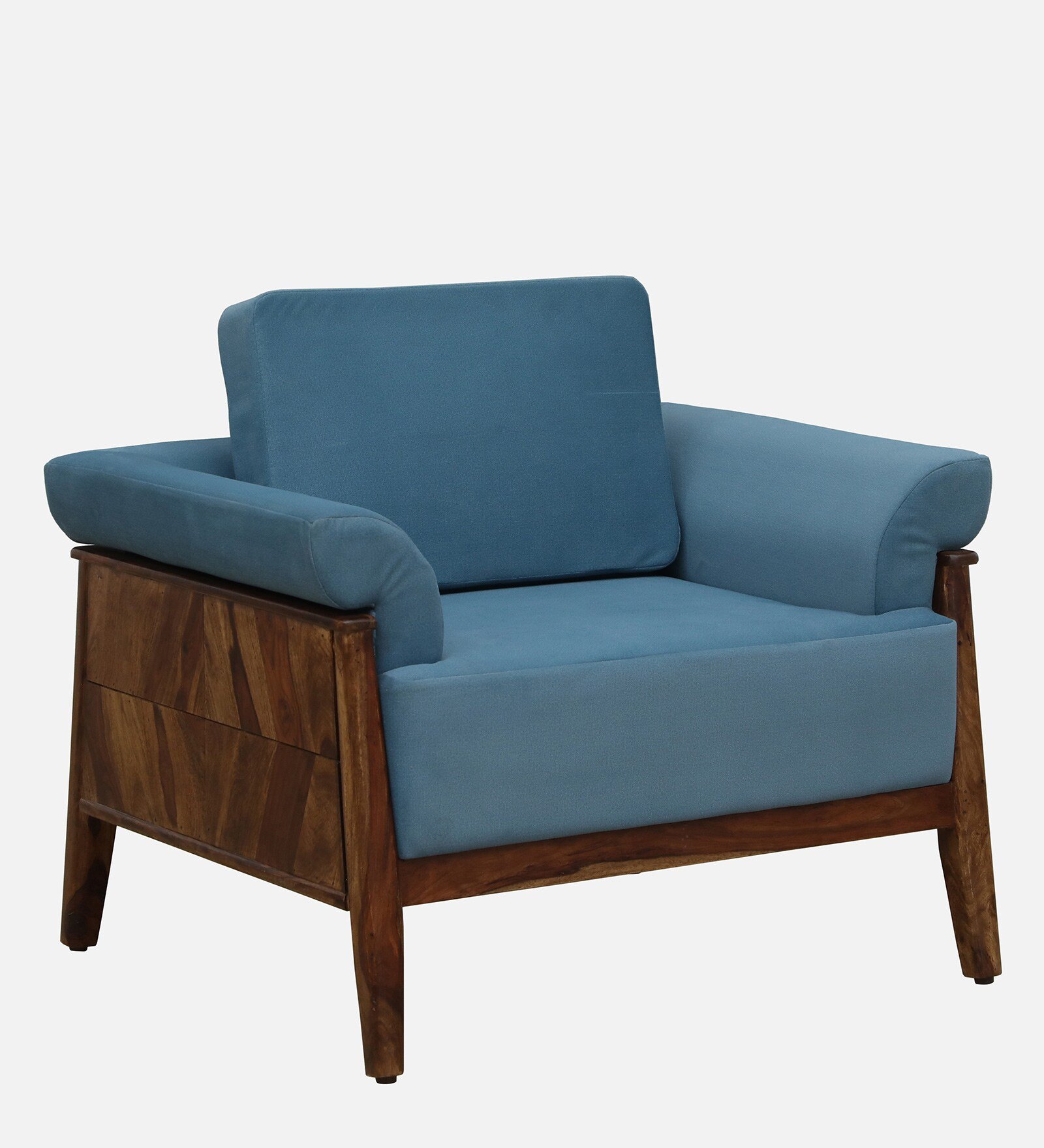 Urban Luxury Sheesham Wood Single Seater Sofa for Stylish Living Rooms - Image 4