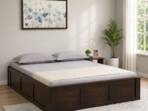 Valencrest Premium Wooden Double Bed with Rich Wood Grain