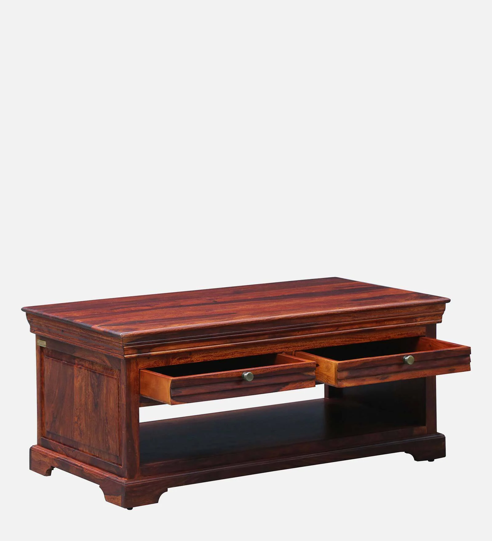 Valenwood Luxury Sheesham Wood Coffee Table with Shelf Storage - Image 5