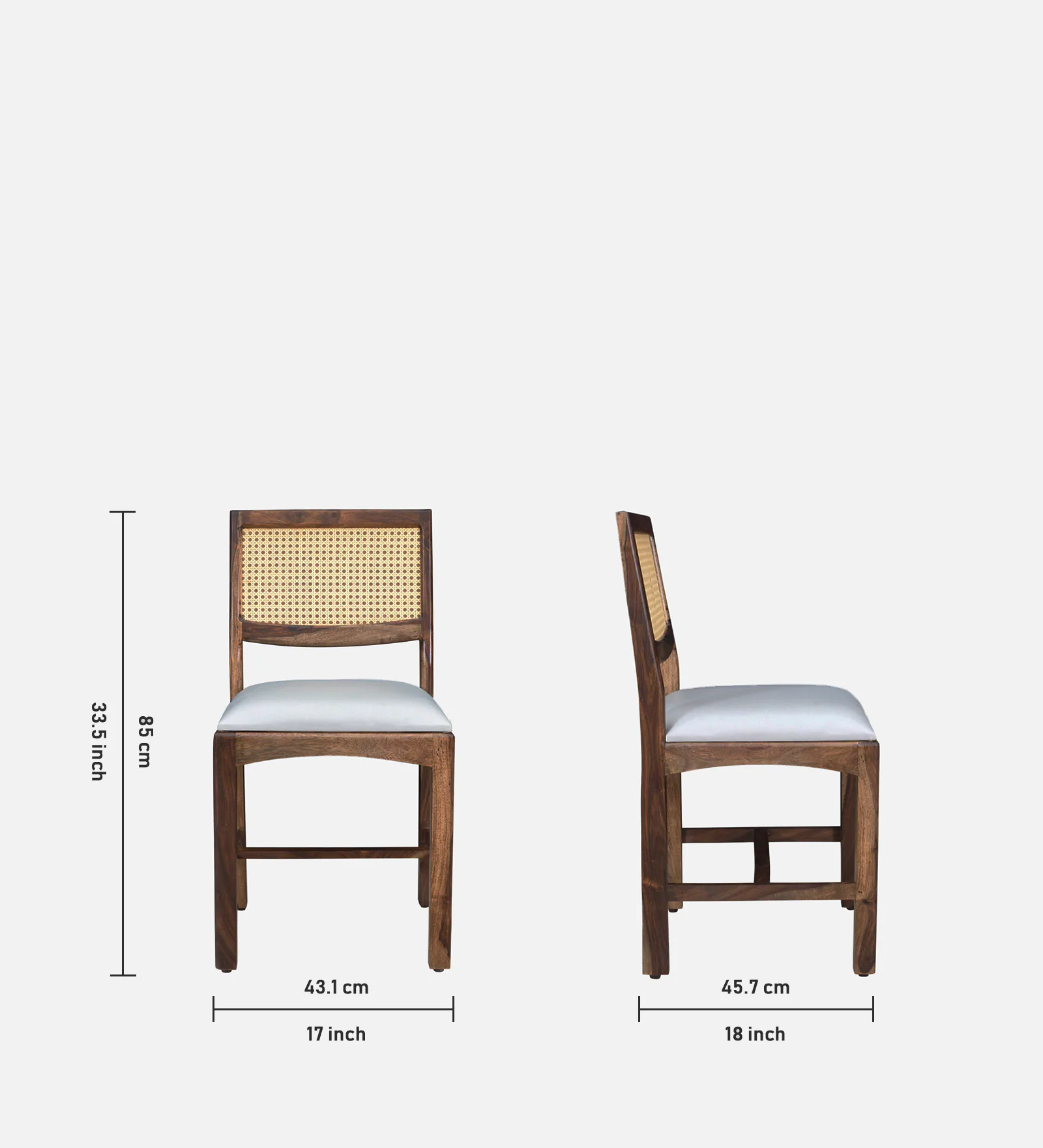 Vanora Solid Sheesham Wood 6 Seater Dining Table Set in Teak Finish - Image 5