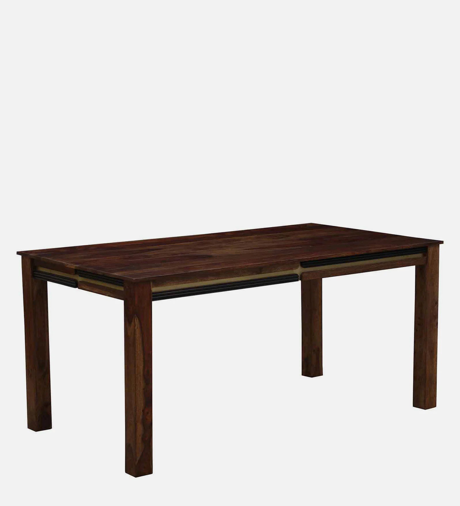 Varello Solid Sheesham Wood 6 Seater Dining Set with Fabric Chairs - Image 4