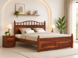 Vellario Solid Wood Bed with Spacious and Sturdy Construction
