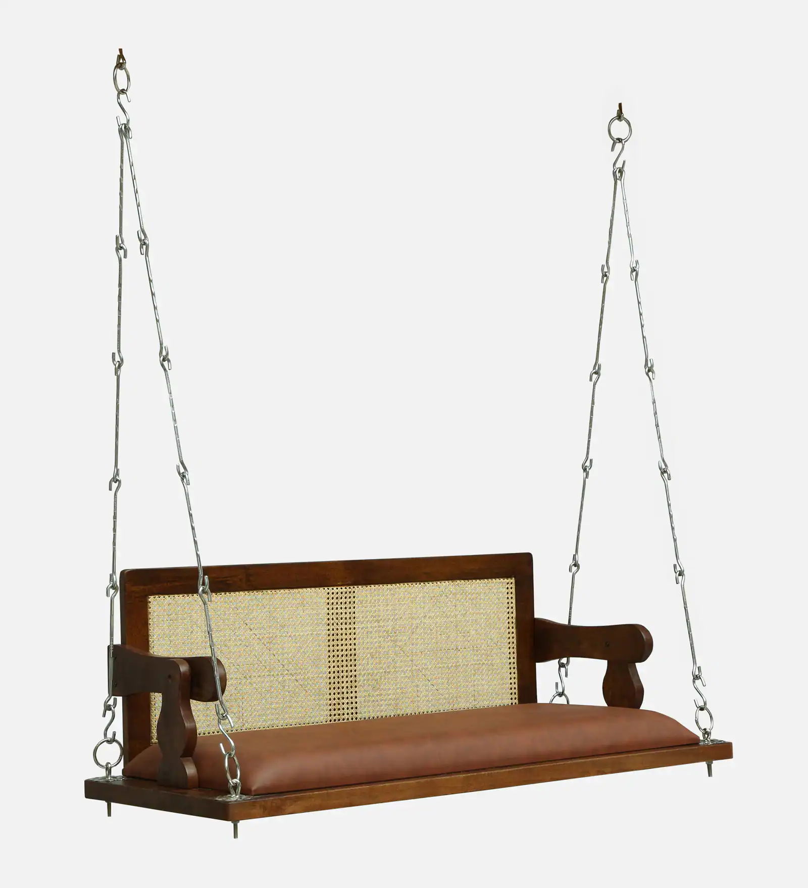Veloura Designer Solid Wood Wooden Swing in Provincial Teak Finish - Image 7