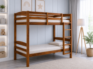 Veloura Solid Wood Bunk Bed in Natural Finish