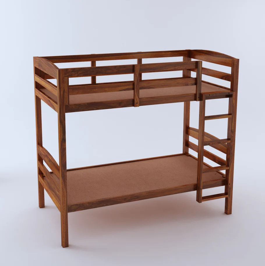 Veloura Solid Wood Bunk Bed in Natural Finish - Image 3