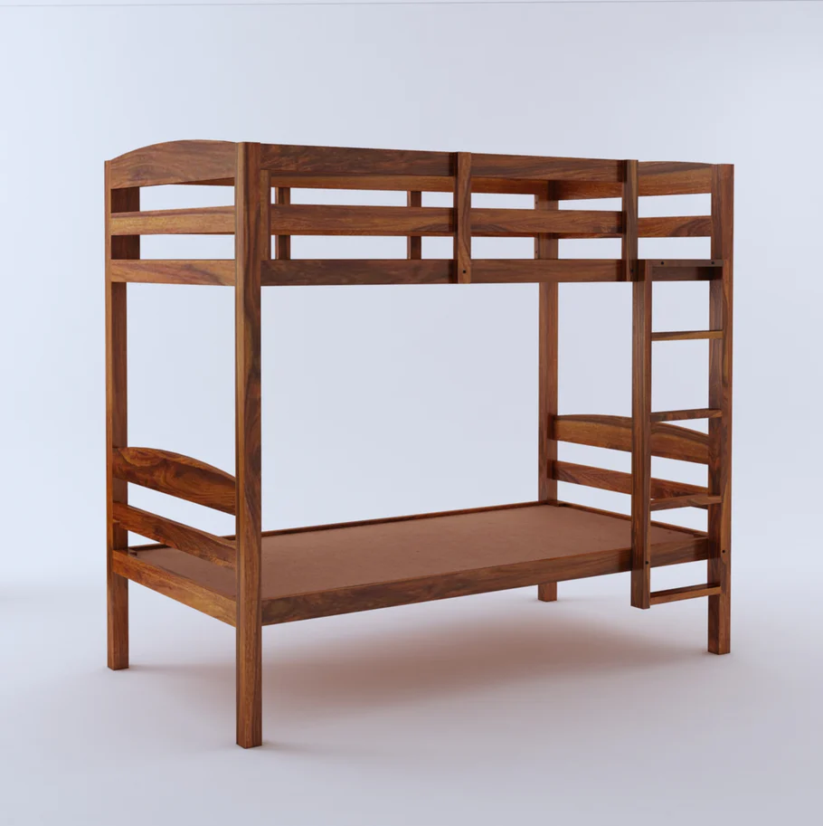 Veloura Solid Wood Bunk Bed in Natural Finish - Image 5