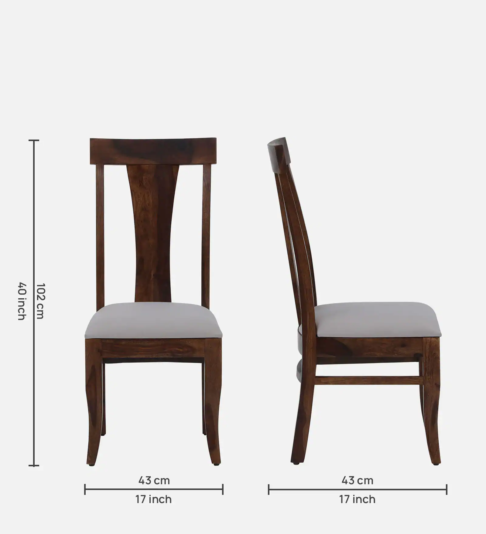 Vensora Solid Sheesham Wood 6 Seater Dining Set with Upholstered Chairs - Image 3