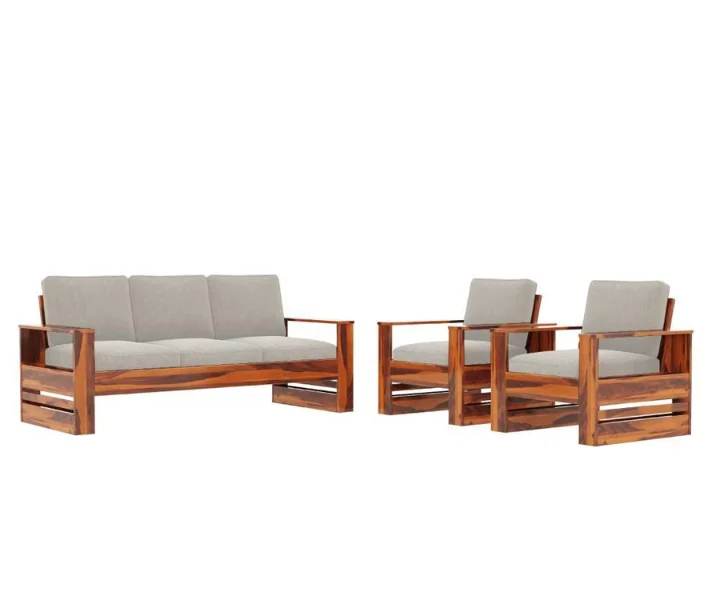 Verdora Premium Solid Sheesham Wood Living Room Sofa Set - Image 2