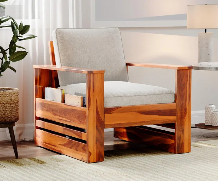 Verdora Premium Solid Sheesham Wood Living Room Sofa Set - Image 5