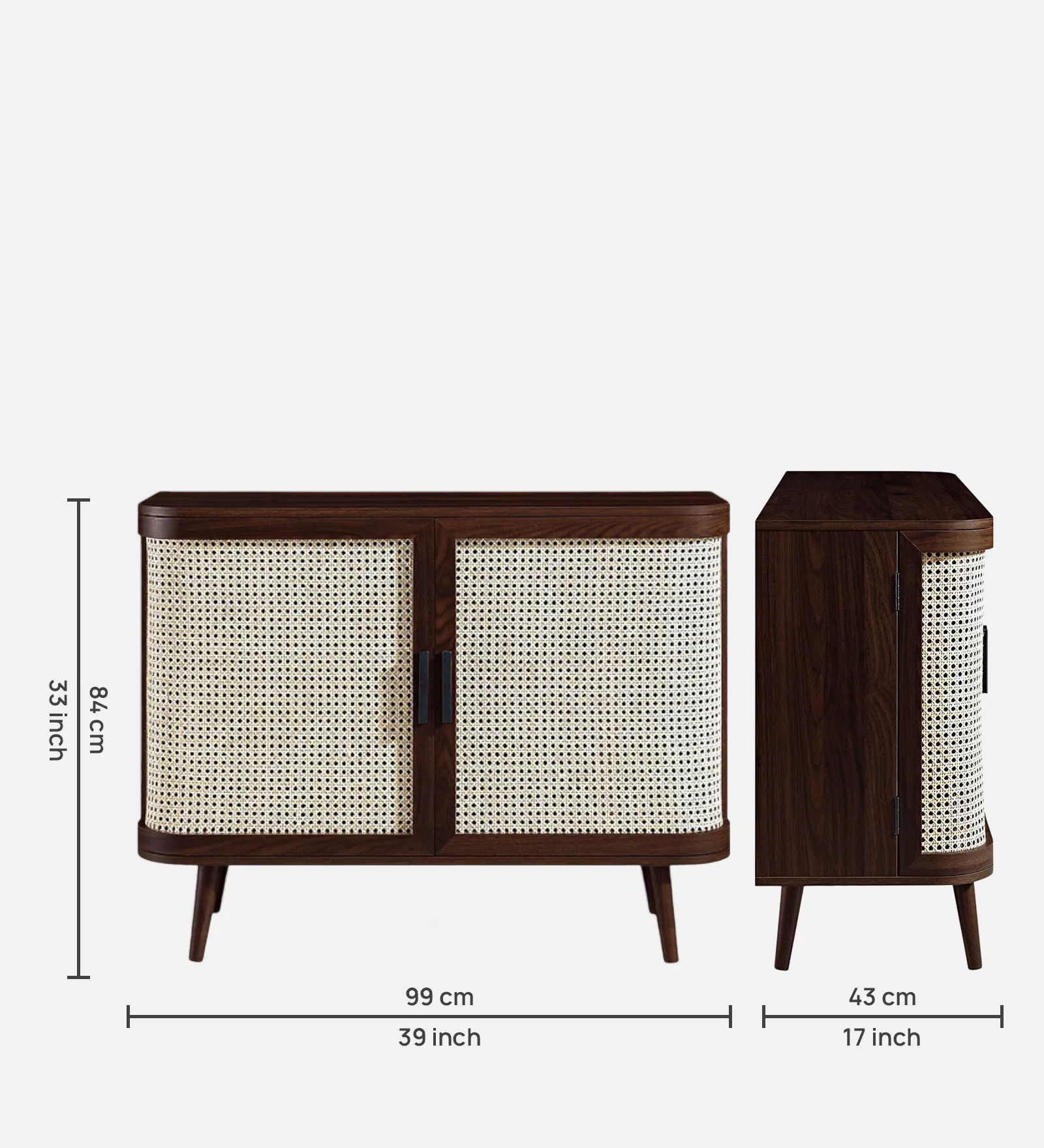 Verlona Modern Wooden Cabinet with Premium Sheesham Wood Detailing - Image 7