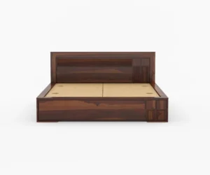 Verona Classic Sheesham Wood Bed with Spacious Box Storage - Image 2