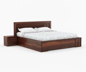Verona Classic Sheesham Wood Bed with Spacious Box Storage - Image 3