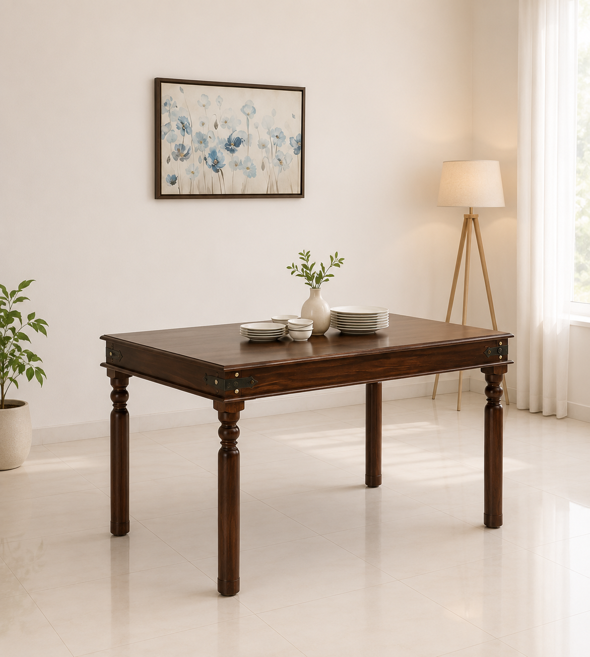 Verona Premium Sheesham Wood Dining Table