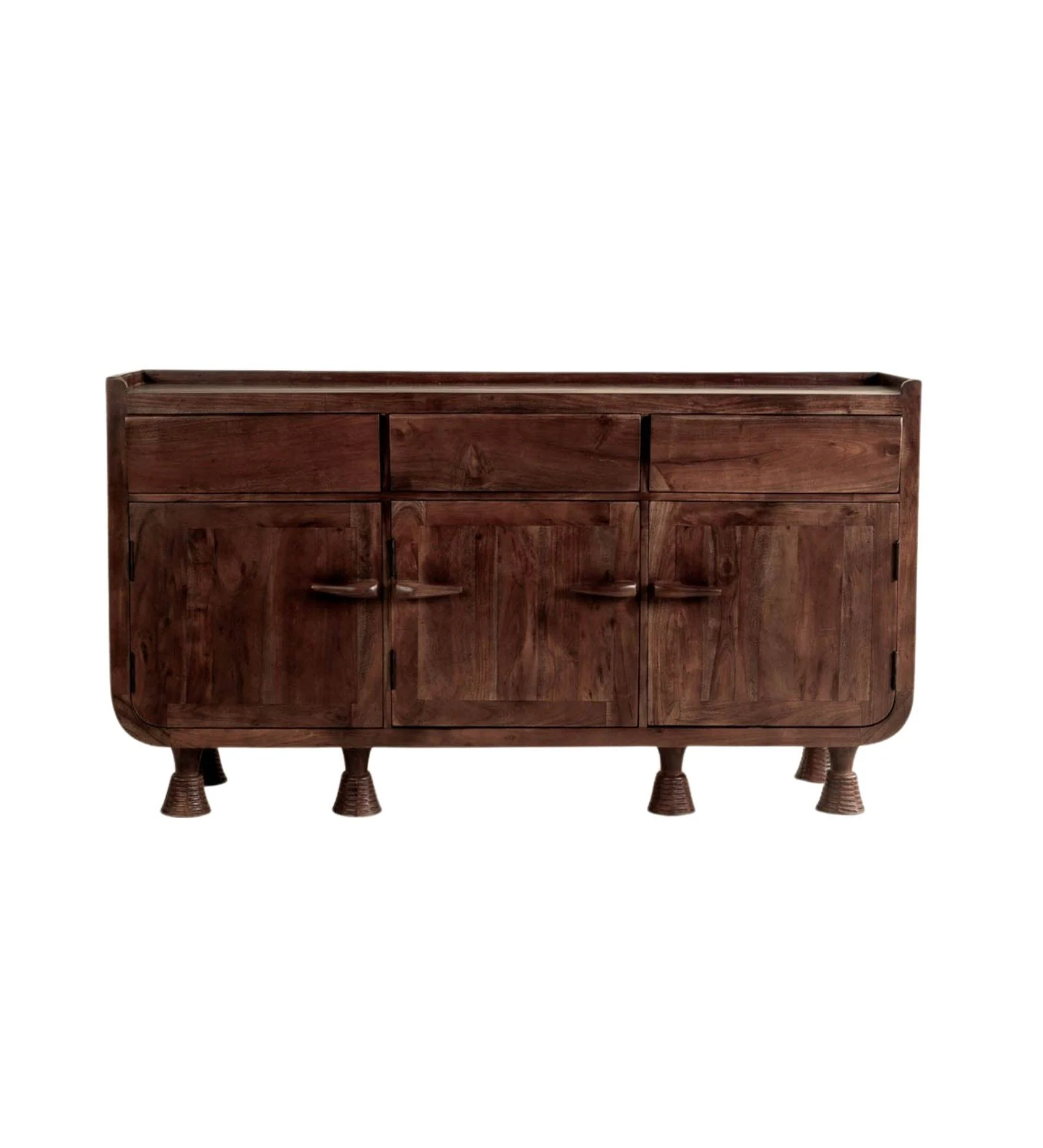 Verona Solid Sheesham Wood Designer Cabinet in Classic Finish - Image 4