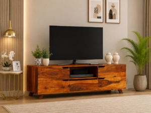 Verona Solid Sheesham Wood Media Entertainment Unit