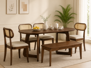 Veyron Contemporary Wooden 6 Seater Dining Set