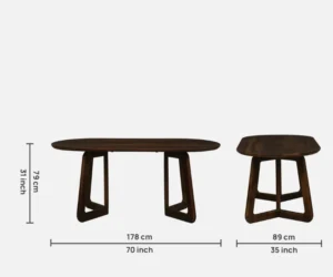 Veyron Contemporary Wooden 6 Seater Dining Set - Image 3