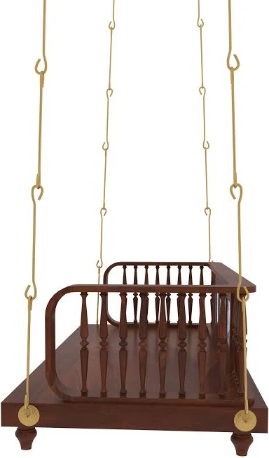 Vihana Luxury Solid Sheesham Wood Wooden Swing for Living Room - Image 2