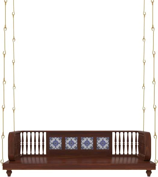 Vihana Luxury Solid Sheesham Wood Wooden Swing for Living Room - Image 4