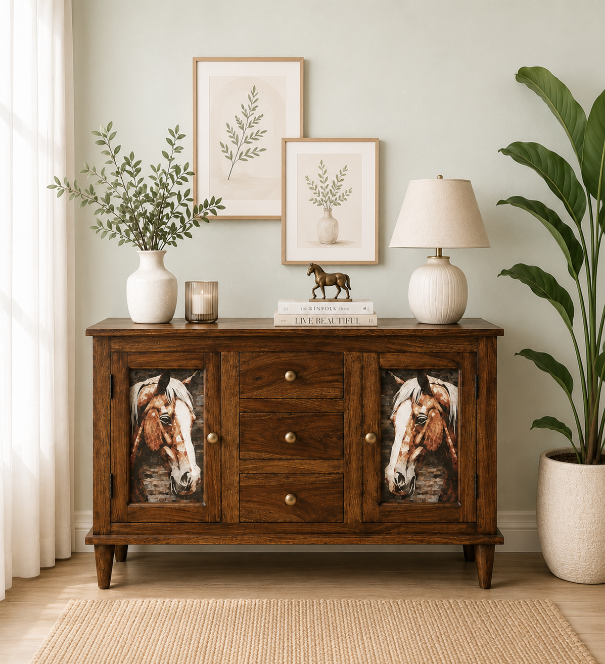 Virello Sheesham Wood Handmade Storage Cabinet with Elegant Design