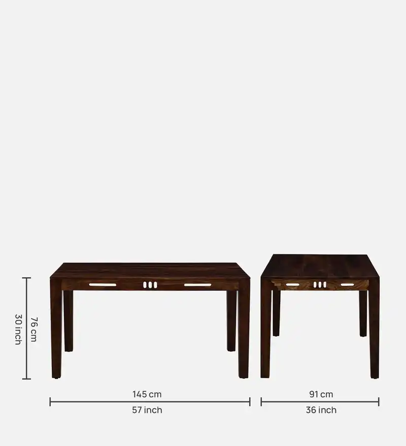 Weston Solid Sheesham Wood 6 Seater Dining Table - Image 2