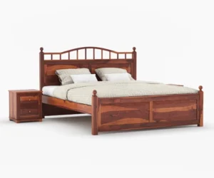 Windsor Classic Wooden Storage Bed in Walnut Finish - Image 3