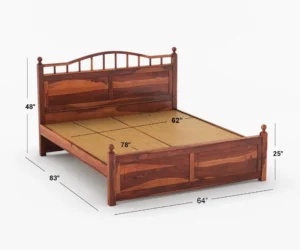 Windsor Classic Wooden Storage Bed in Walnut Finish - Image 8