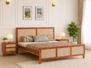 Windsor Premium Solid Sheesham Wood Without Storage Bed