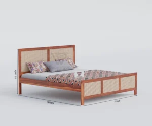 Windsor Premium Solid Sheesham Wood Without Storage Bed - Image 2