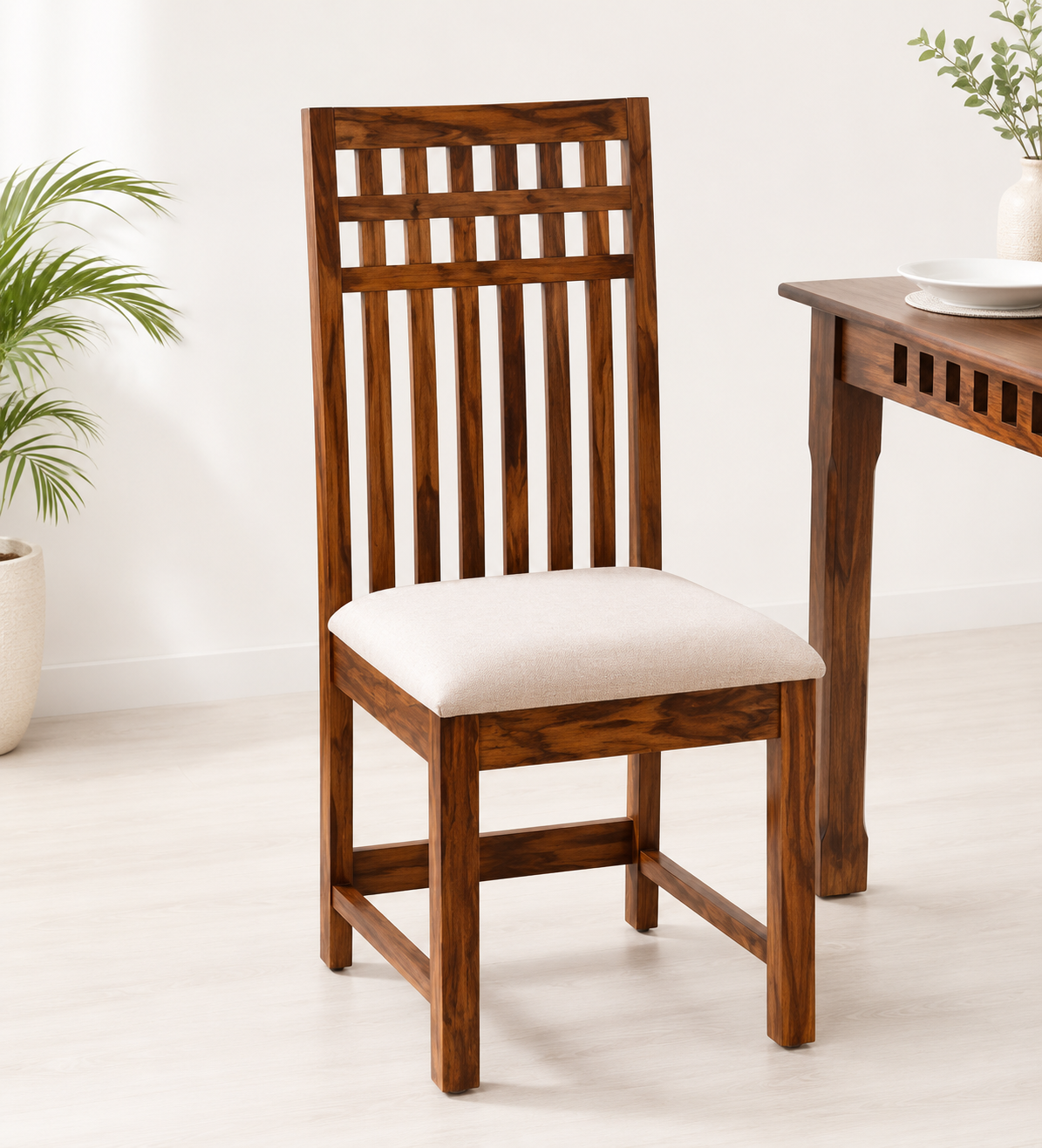 Woodland Solid Sheesham Wood Dining Chair