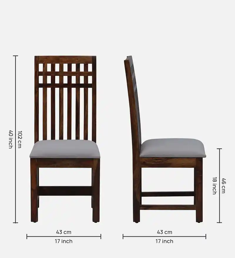 Woodland Solid Sheesham Wood Dining Chair - Image 4
