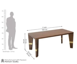 Zavian Premium Solid Sheesham Wood Dining Table Set - Image 3