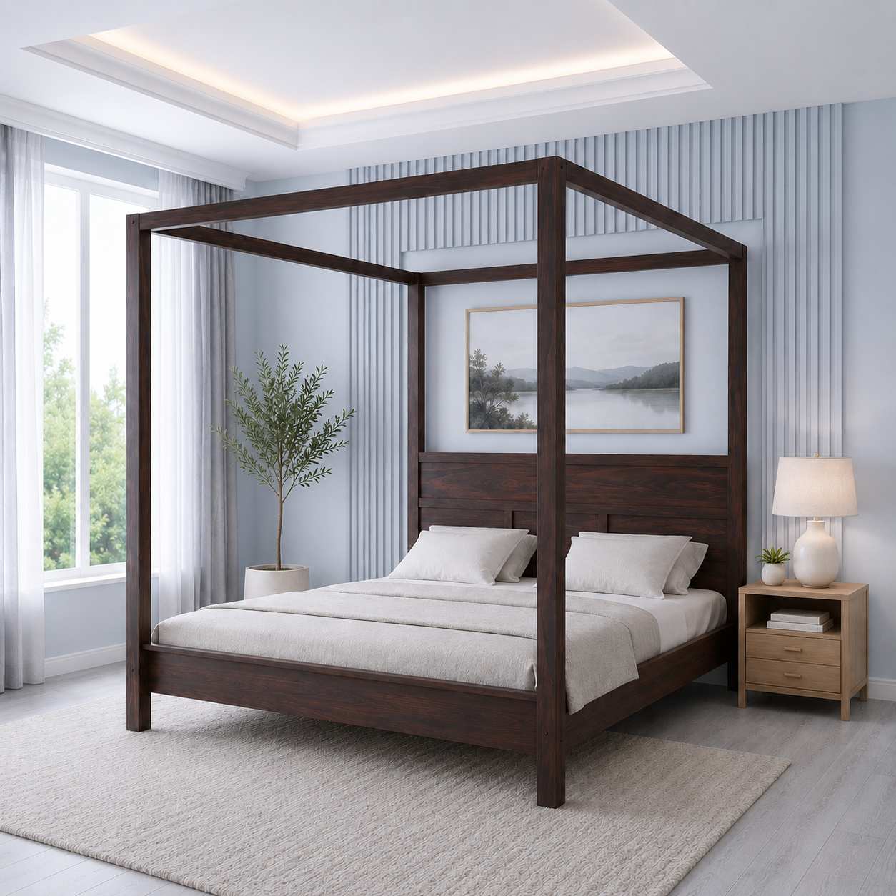 Zephira Premium Wooden Bunk Bed in Provincial Teak Finish