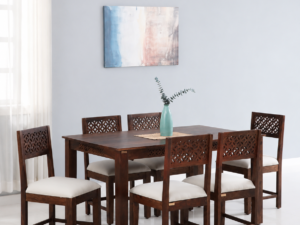 Zerano Premium Solid Sheesham Wood Dining Set for 6