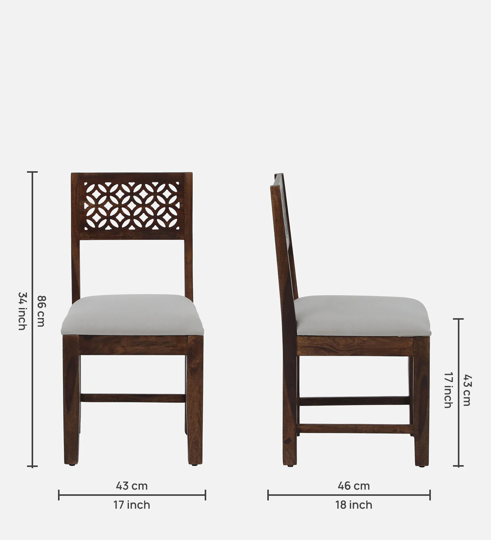 Zerano Premium Solid Sheesham Wood Dining Set for 6 - Image 3