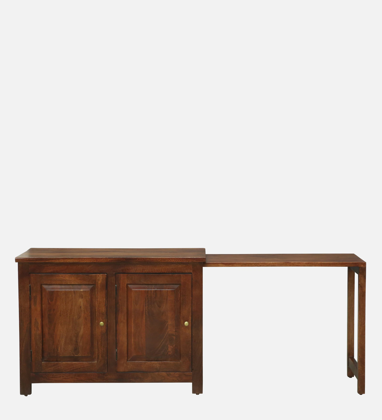 Zorvian Solid Wood Designer Cabinet in Classic Walnut Finish - Image 2