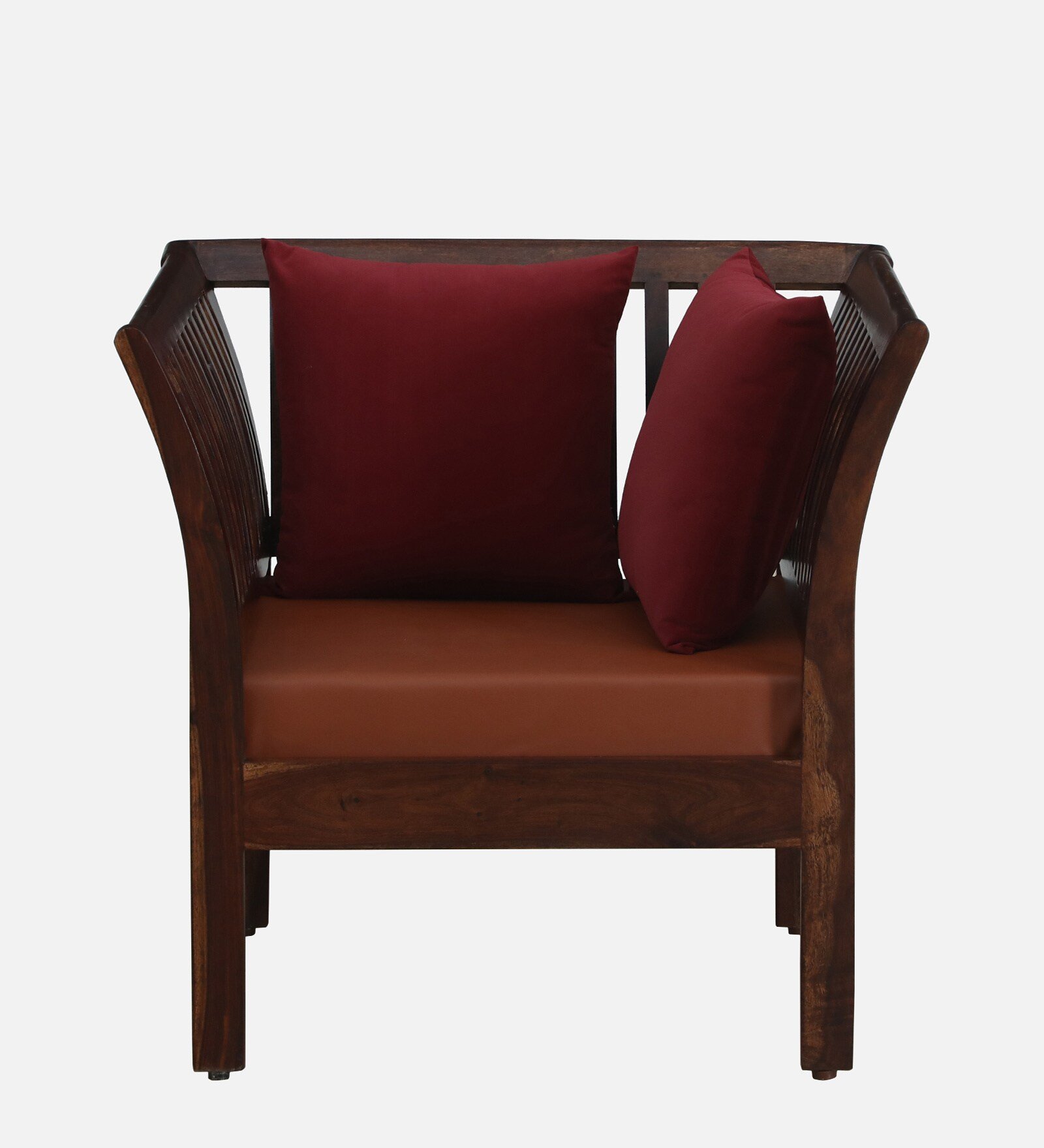 Zorvik Sheesham Wood Living Room 1 Seater Sofa in Honey Finish - Image 5