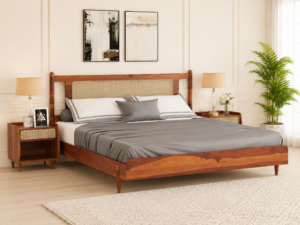 Orion Luxury Sheesham Wood Bed with Storage and Headboard