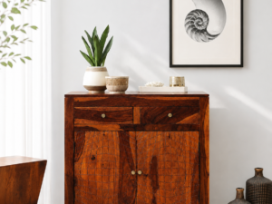 Velmont Handcrafted Solid Wood Cabinet for Modern Home Storage Solutions